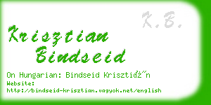 krisztian bindseid business card